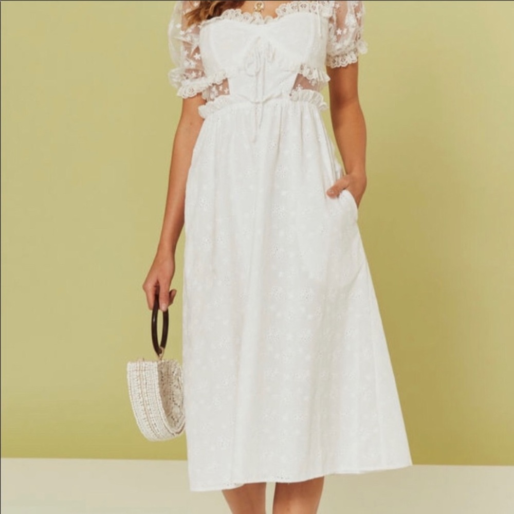 For Love and Lemons White Lace dress